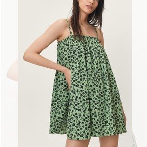 NWT floral mini cami smock dress S
